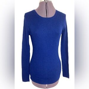 The Cashmere Project Ribbed Knit Sweater L Classic Capsule NWT $196 Runs Small